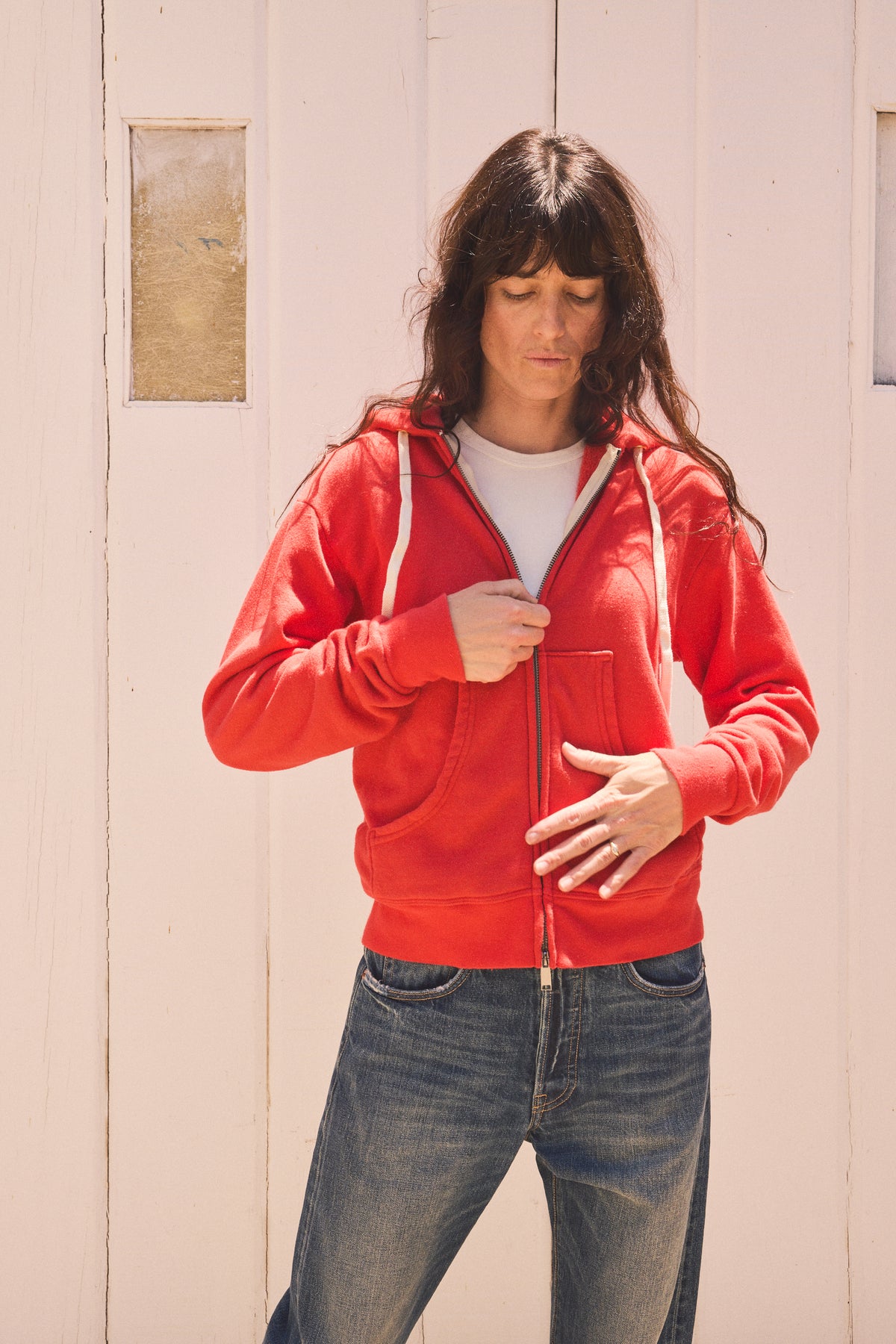 The Zip Hoodie Red