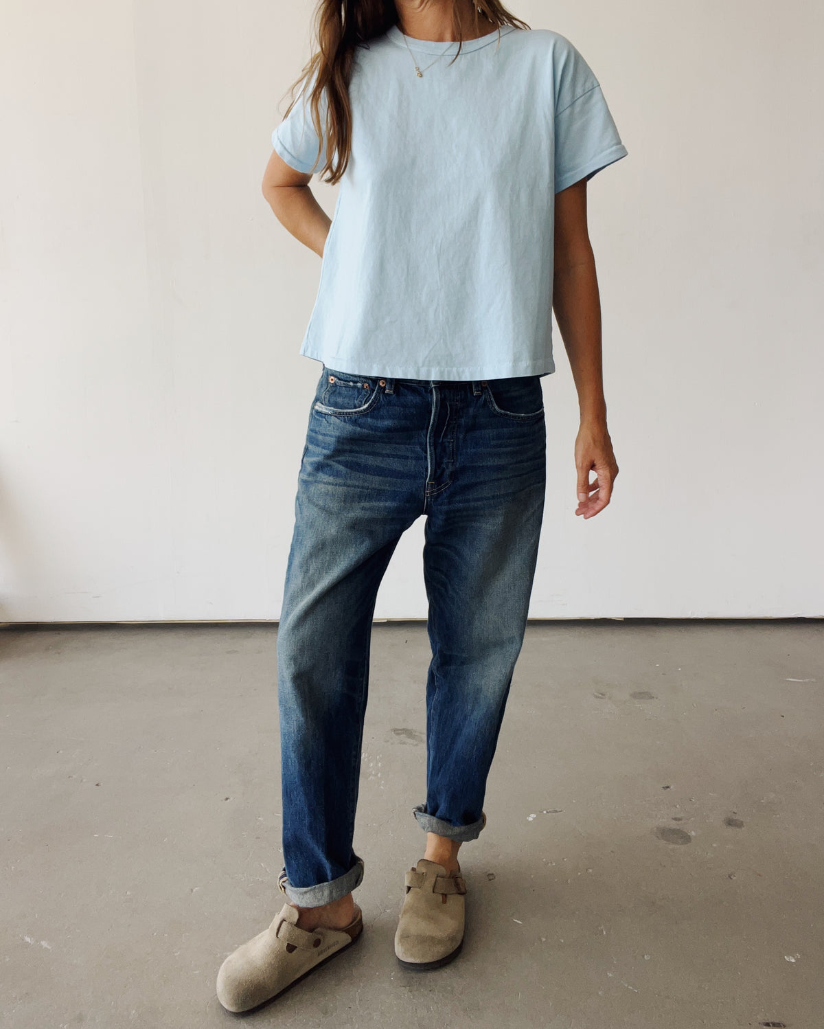 The Boxy Tee Light Blue