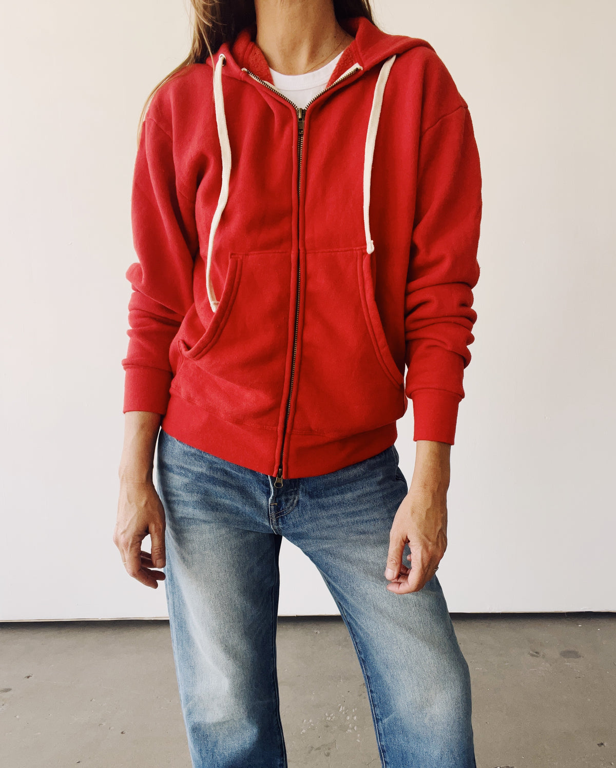 The Zip Hoodie Red