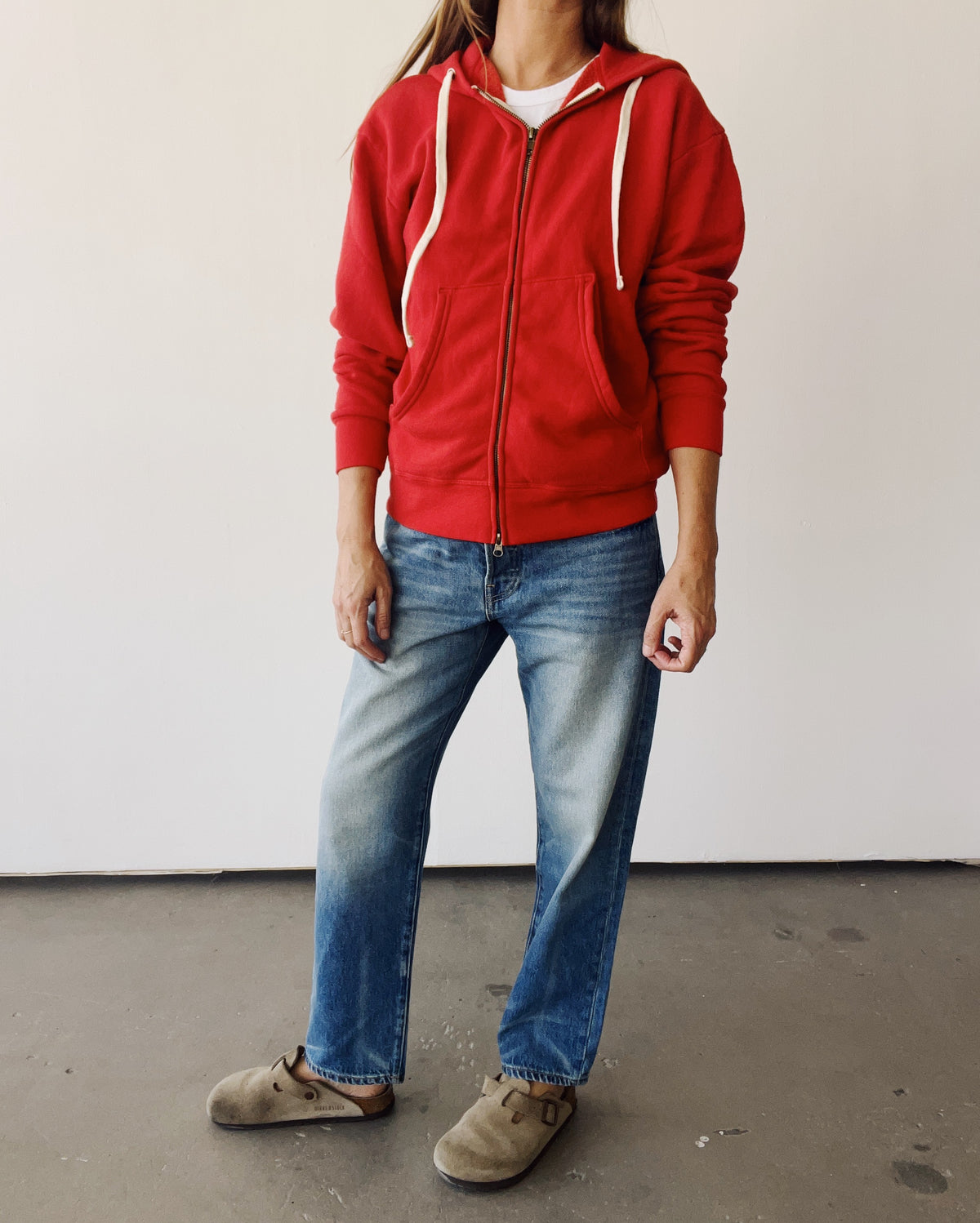 The Zip Hoodie Red