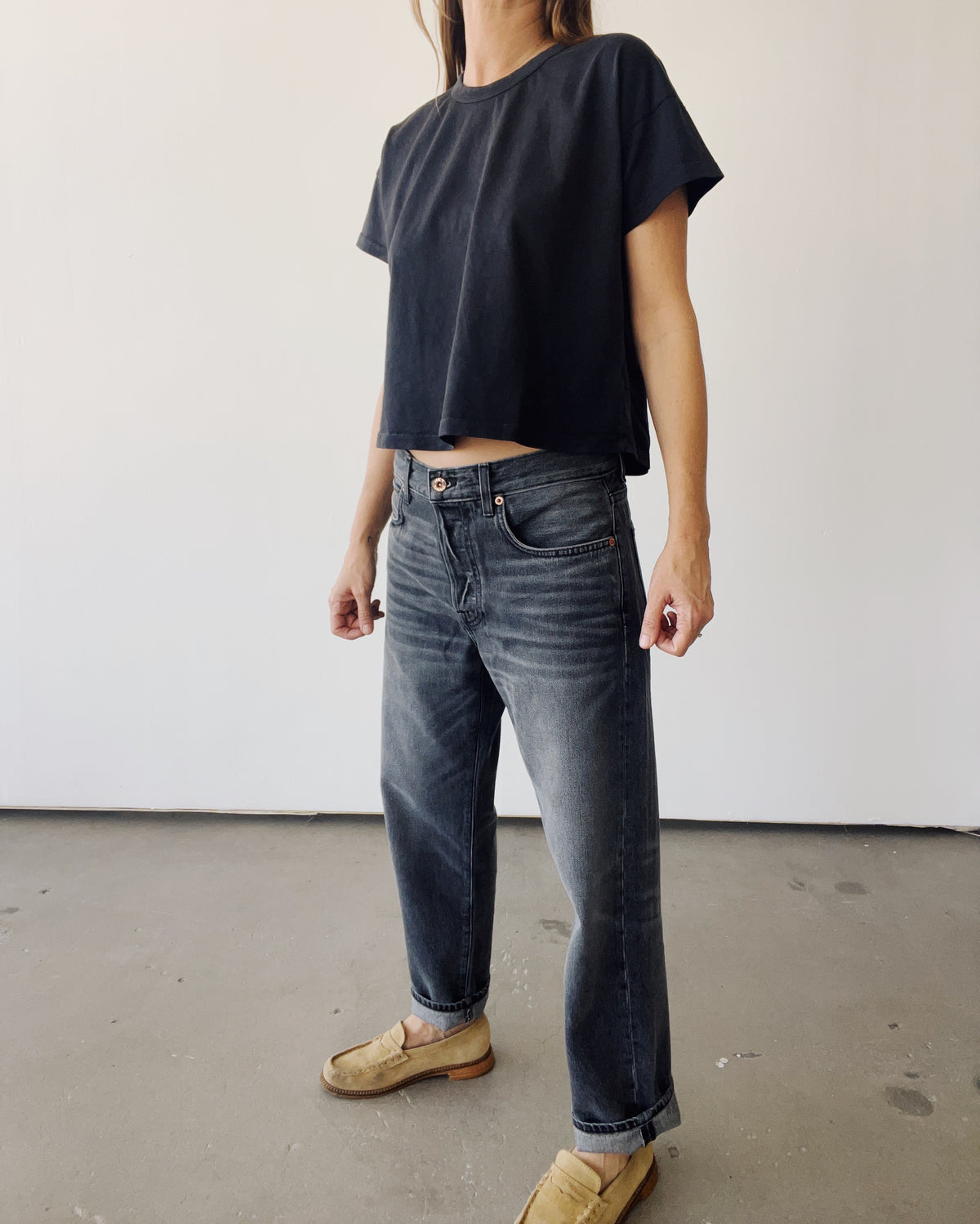 The Boxy Tee Vintage Black