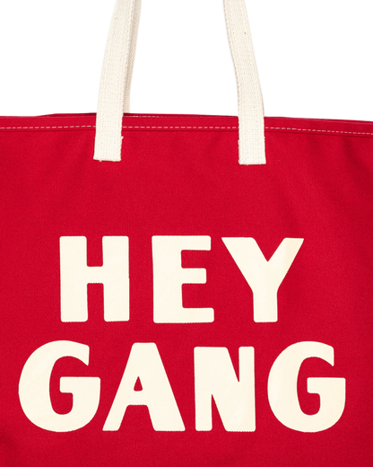 Hey Gang Canvas Tote Red