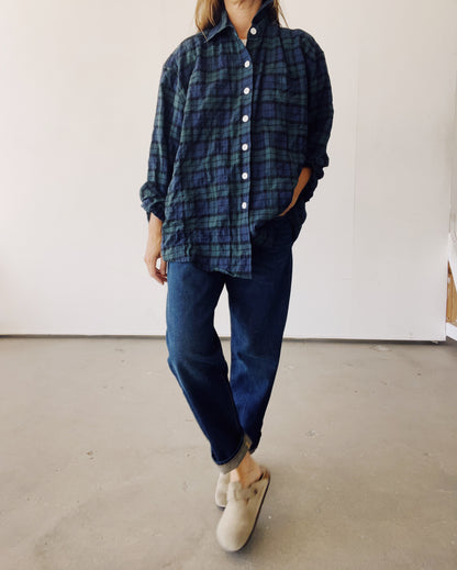 The Big Shirt Green Plaid
