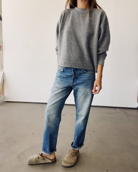 The Boxy Crop Sweatshirt P.E. Grey