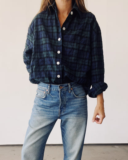 The Big Shirt Green Plaid