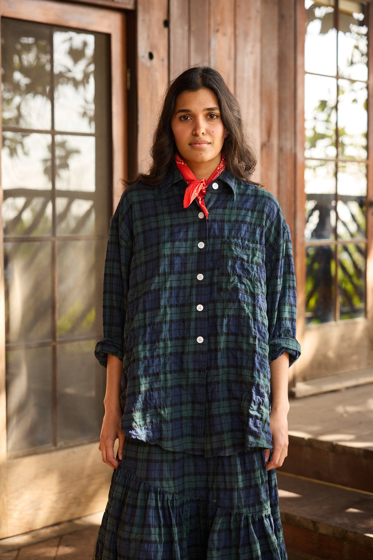The Big Shirt Green Plaid