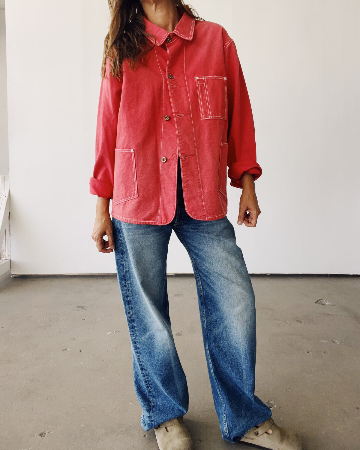 The Barn Coat Faded Red