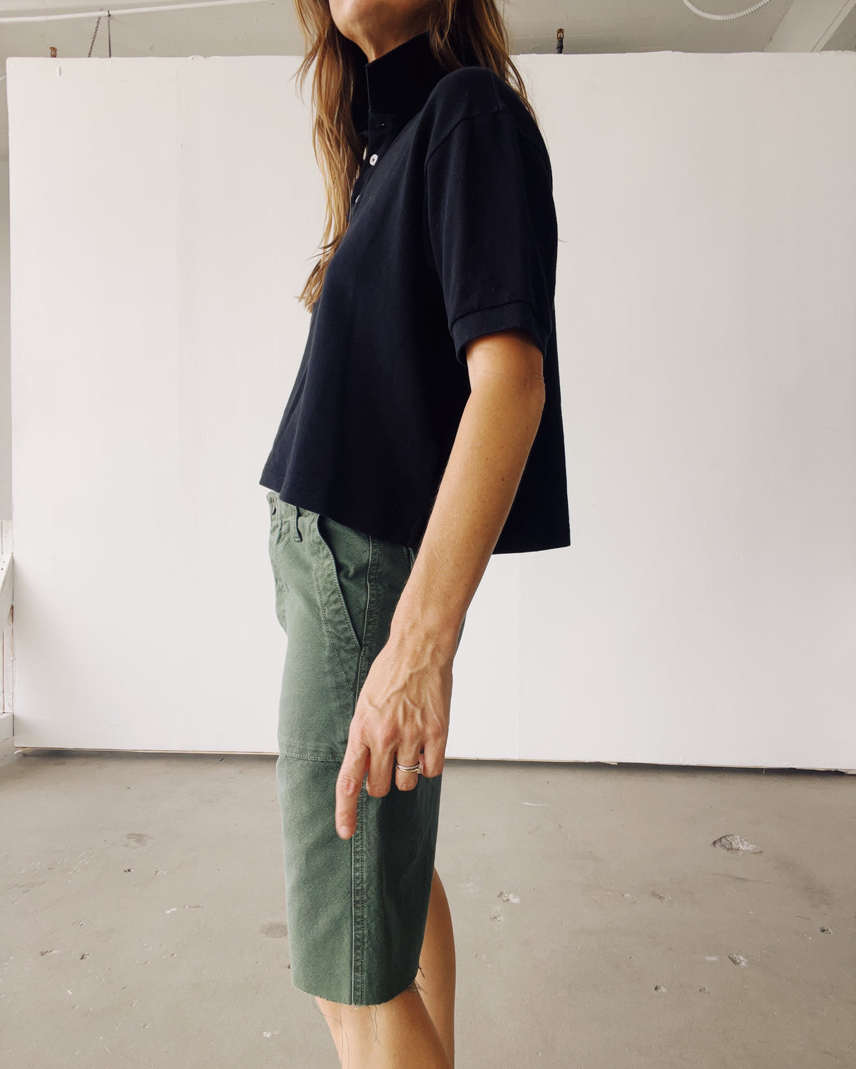 The Boxy Polo Black