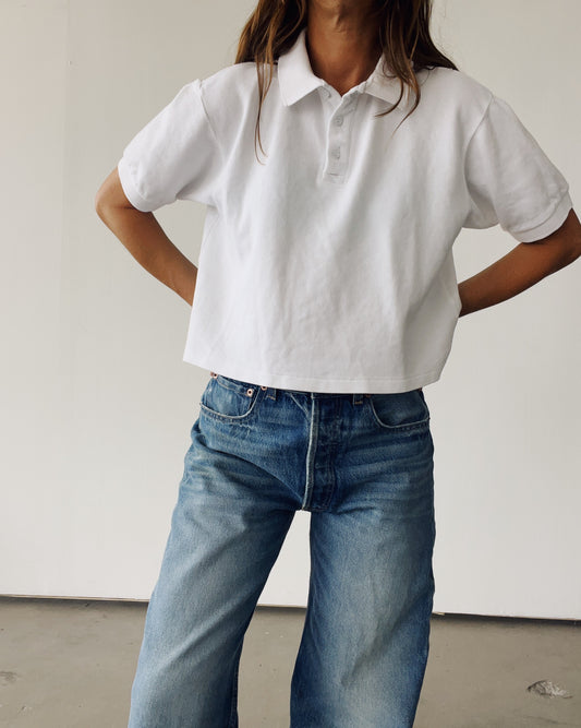 The Boxy Polo White