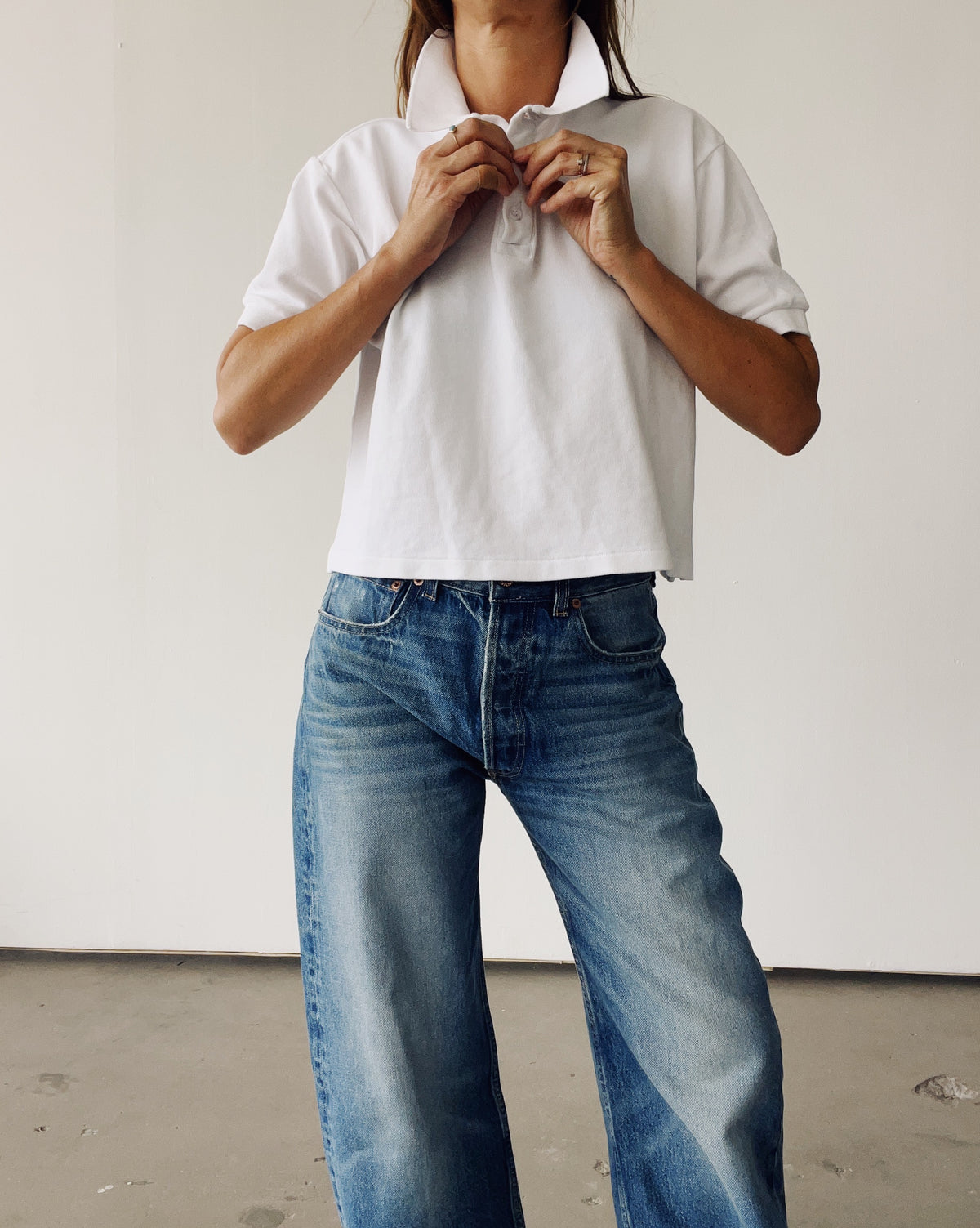 The Boxy Polo White