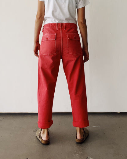 The Officer Pant Faded Red